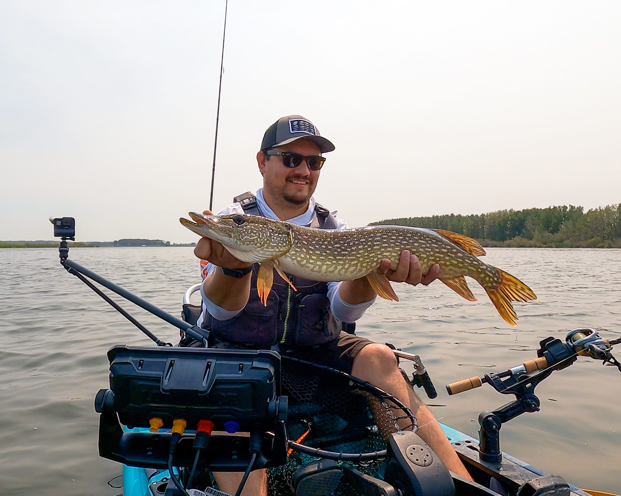 Northern Pike caught while kayak fishing